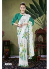 Dhaani By Vallabhi White Daily Wear Printed Georgette Sarees Wholesale Shop In Surat